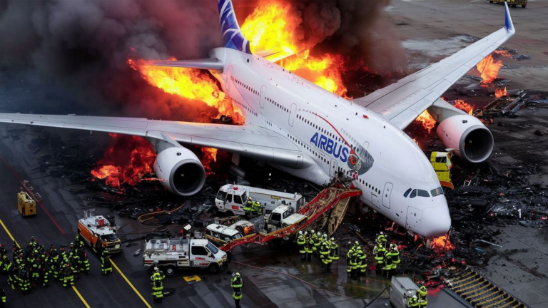 Airbus A380 Engine Fire